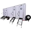 White Blacktie 4-Station Restroom and Shower Trailer Combo with 4 Sinks