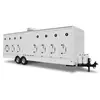 White Satellite 8-Station Restroom Trailer with up to 8 Sinks